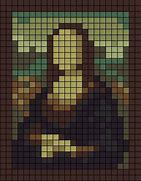 Image result for Mona Lisa Pixel Art