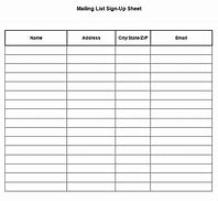 Image result for Mailing List Sign Up Sheet Template