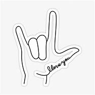 Image result for I Love You Sign Language Sticker