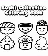 Image result for Sushi Color Book Pages Kawaii