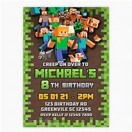 Image result for Minecraft Birthday Invitation Template