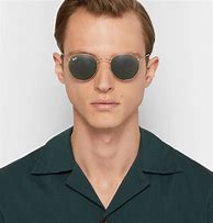 Image result for Oval Frame Gold Sunglasses