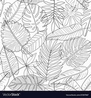 Image result for Tropical Leaf Black and White Pattern