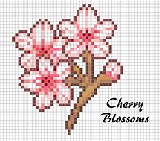 Image result for Cherry Blossom Pixel Grid