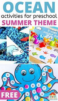 Image result for Preschool Ocean Theme Worksheets