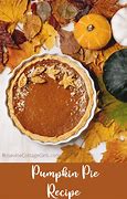 Image result for Pumpkin Pie Recipe Card