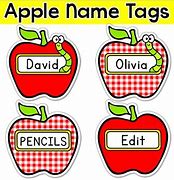 Image result for Apple Name Tags Free Printable