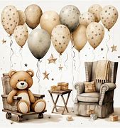 Image result for Beige Hot Air Balloon Watercolor