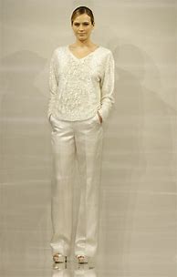 Image result for White Wedding Pant Suits for Women