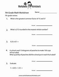 Image result for 7th Grade Math Assessment Printable