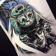 Image result for Alice in Wonderland Mad Hatter Tattoo