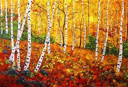 Image result for Fall Paintings On Tree Slices