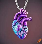 Image result for Purple Diamond-Shaped Heart Necklace