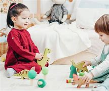 Image result for Babies Playing with Wooden Toys