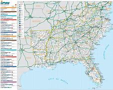 Image result for Free Road Map of Southeast U S