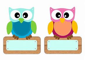 Image result for Owl Name Tag Template