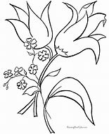 Image result for Flower Coloring Pages with Birds