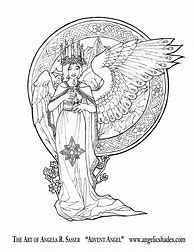 Image result for Angel Line Art Tree