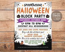 Image result for Halloween Block Party Flyer