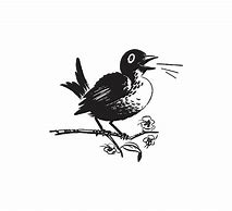 Image result for Bird Singing On Branch in Silhouette