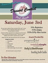 Image result for Dessert Contest Flyer