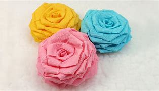 Image result for Crepe Paper Rose Tutorial