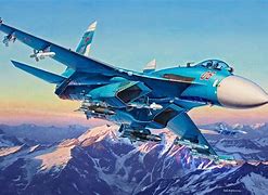 Image result for Sukhoi Fighter Jet Painting Art