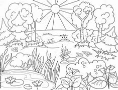 Image result for Forest Cartoon Black White