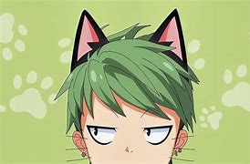 Image result for Cat Boy Anime Green