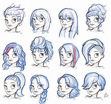 Image result for Female Hair Drawing