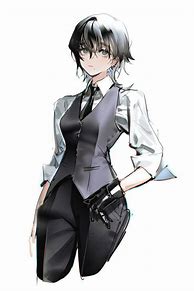 Image result for Anime Black Suit Girl