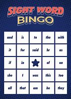 Image result for Printable Dolch Sight Word Bingo