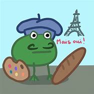 Image result for French Frog Cartoon