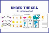 Image result for Under the Sea Worksheets Preschool