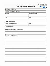 Image result for Free Complaint Form Template Word