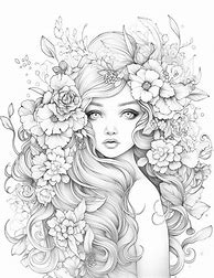 Image result for Girl Coloring Clip Art