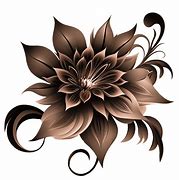 Image result for Transparent Drawing Brown Flowers