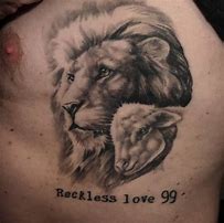 Image result for A Realistic Lion and Lamb Tattoo