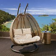 Image result for Patio Rattan Swing Chair