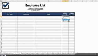 Image result for Employee List Template Excel