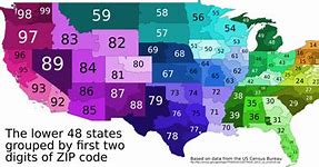 Image result for 3 Digit Zip Code Map