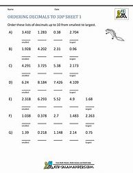 Image result for 5th Grade Math Decimals Worksheets