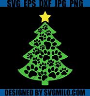 Image result for Paw Print Christmas Tree SVG