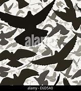 Image result for Flock of Pigeons Silhouette