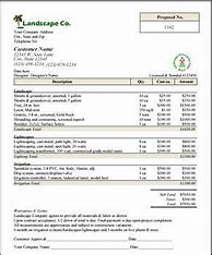 Image result for lawn care bid sheet template