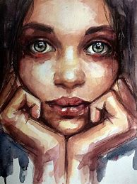 Image result for Acrylic Paint Portrait