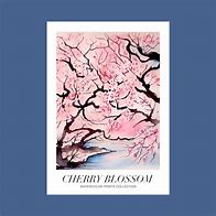 Image result for Cherry Blossom Nature Painting