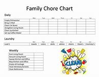 Image result for Daily Family Chore List