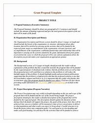 Image result for Template for Grant Proposal