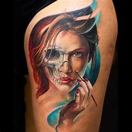 Image result for Half Skull Tattoo